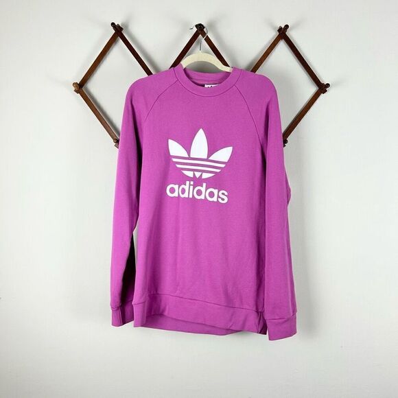 ADIDAS Logo Sweatshirt Purple Size Medium EUC T622 - Picture 1 of 6